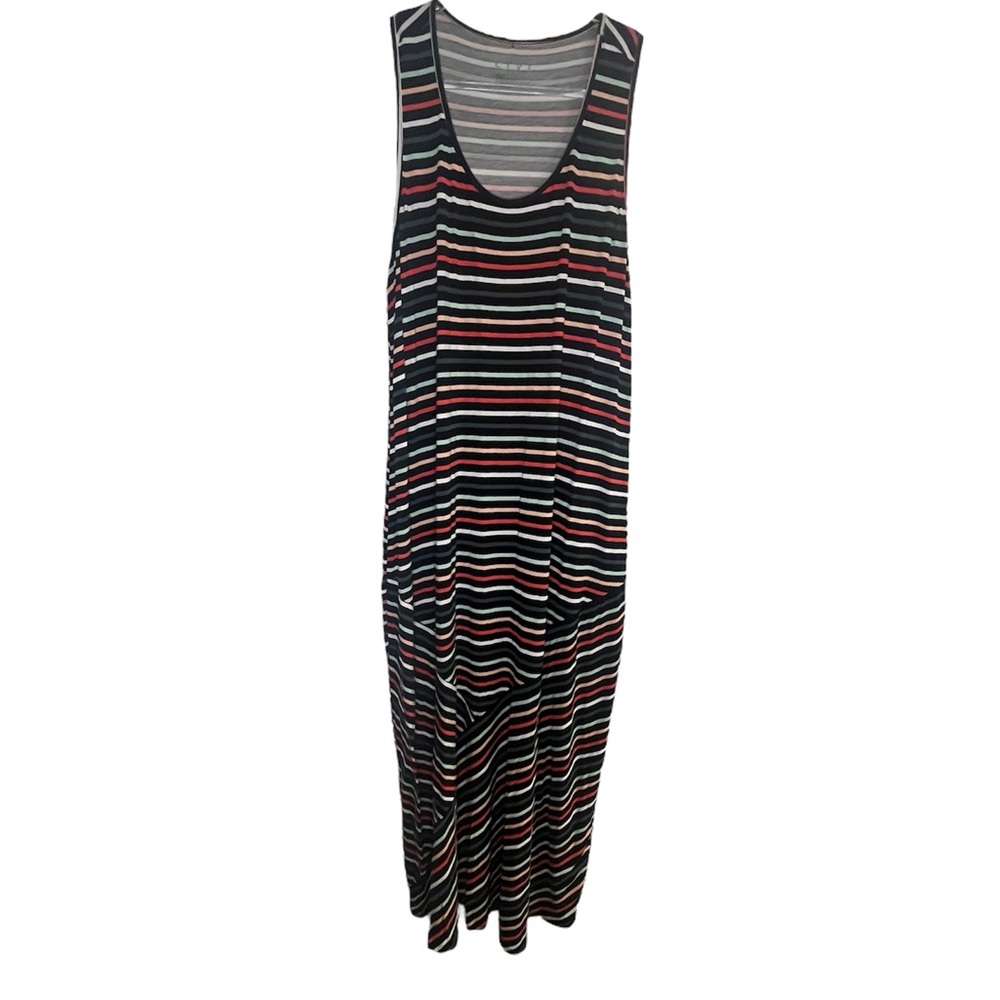 Lane Bryant LIVI Active Multicolor Stripe Racerback Maxi Dress - Size 18/20